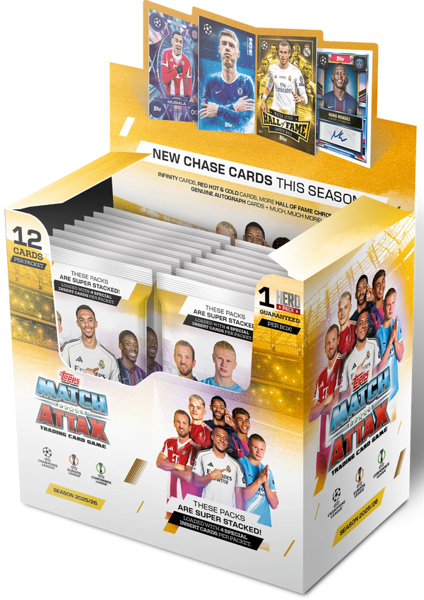 Trading card pack with multiple cards displayed on a white background