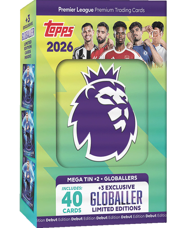 Topps Premier League 2026 Mega Tin Globallers with exclusive Limited Edition cards