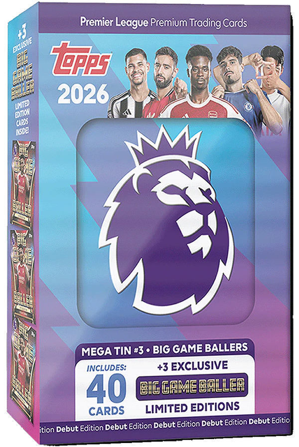 Topps Premier League 2026 Mega Tin Big Game Ballers with exclusive Limited Edition cards