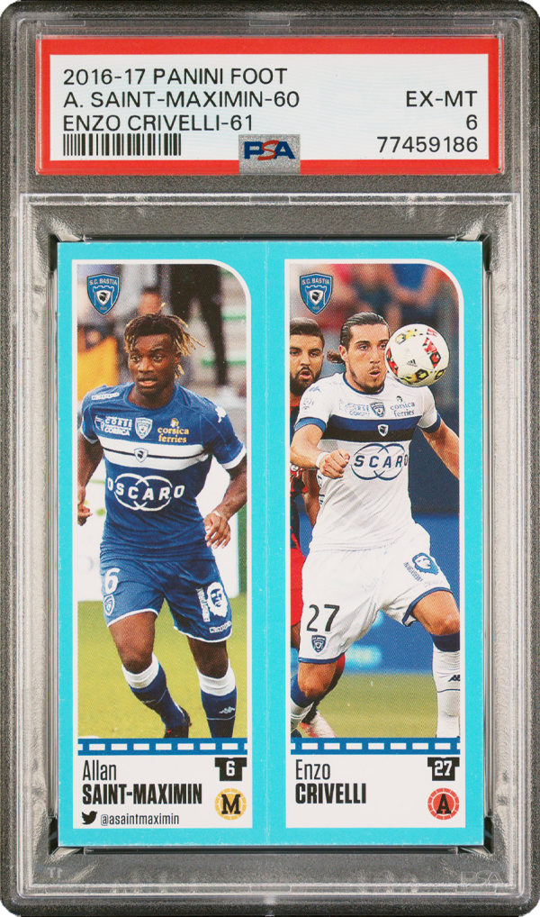 Allan Saint-Maximin & Enzo Crivelli – 2016-17 Panini Foot – PSA 6 (EX-MT)