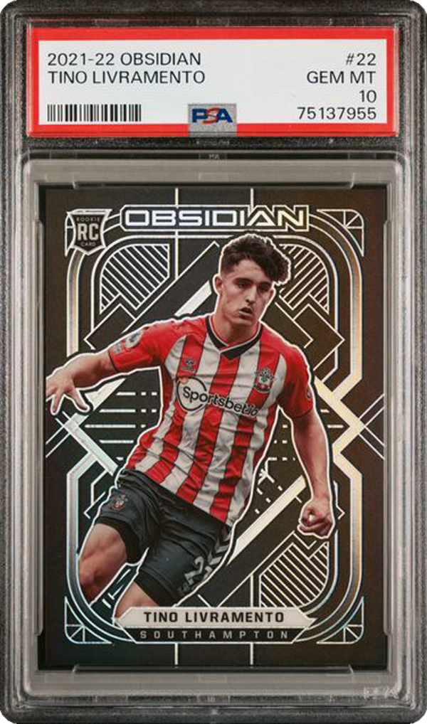 Tino Livramento – 2021/22 Panini Obsidian #22 – PSA 10 (Gem Mint)