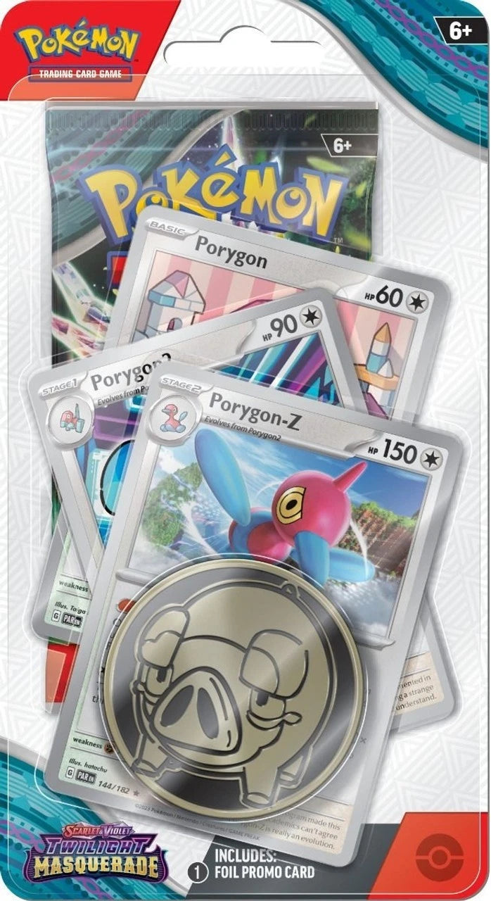 Pokémon trading card game pack with cards and a coin included