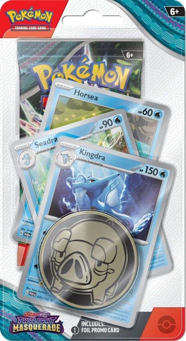 Pokémon trading card game pack with cards and a coin included